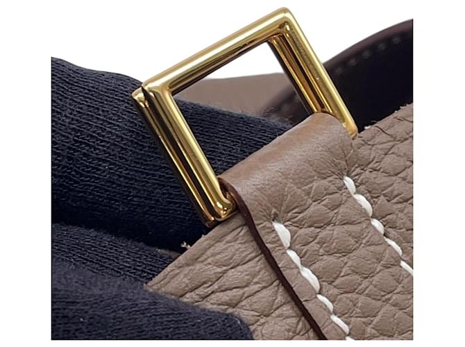 Hermès Borsa Hermes Picotin Lock MM Taupe - vista 11