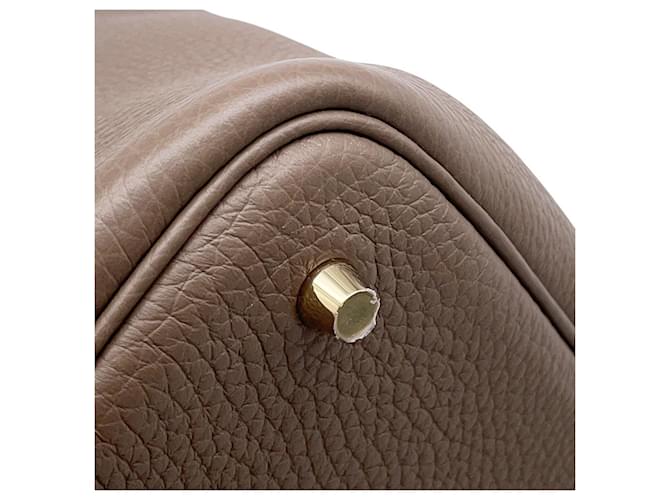 Hermès Borsa Hermes Picotin Lock MM Taupe - vista 12