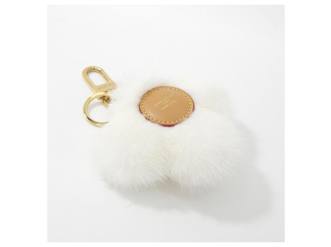 Portachiavi Vivienne in pelliccia Louis Vuitton Bianco Beige - vista 3