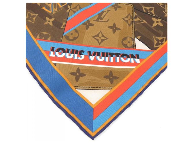 Sciarpa Louis Vuitton Carre Personale LV Marrone - vista 2
