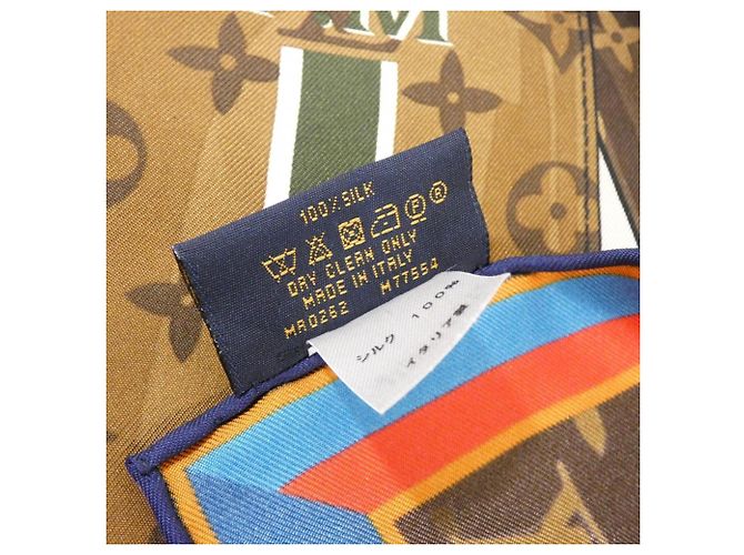 Sciarpa Louis Vuitton Carre Personale LV Marrone - vista 3