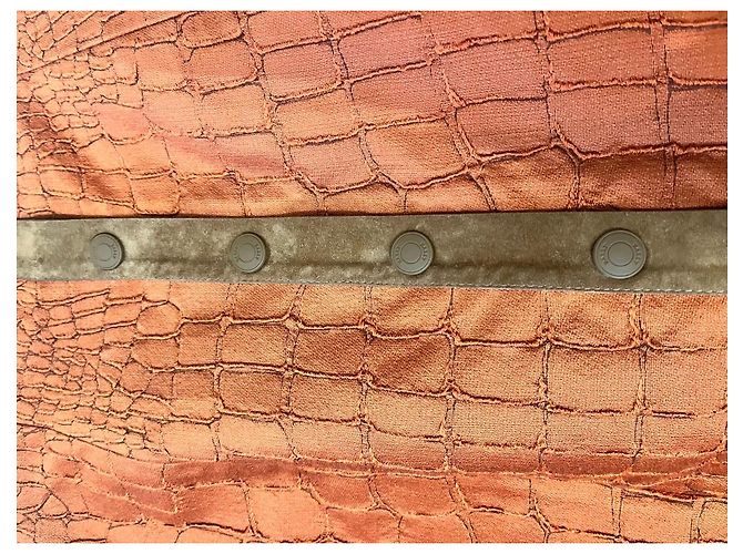 Minifalda Bally Naranja Efecto Cocodrilo Marrón claro - vista 3