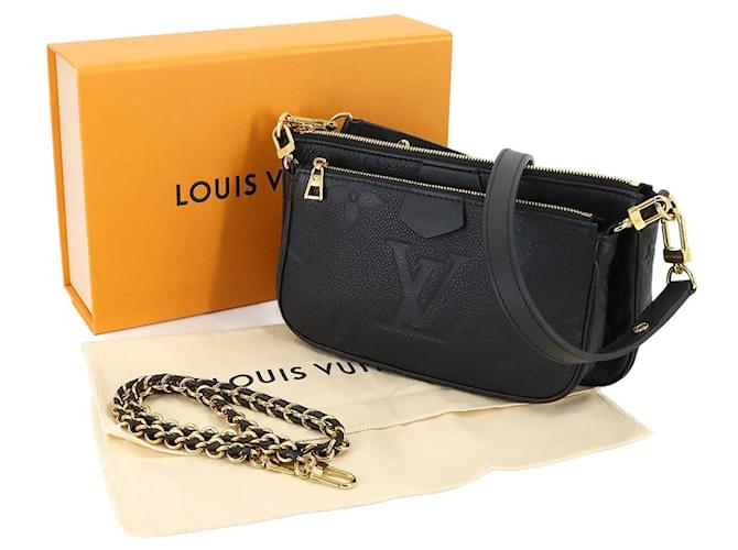 Louis Vuitton Monogram Empreinte Multi Pochette Accessoires Nero - vista 2