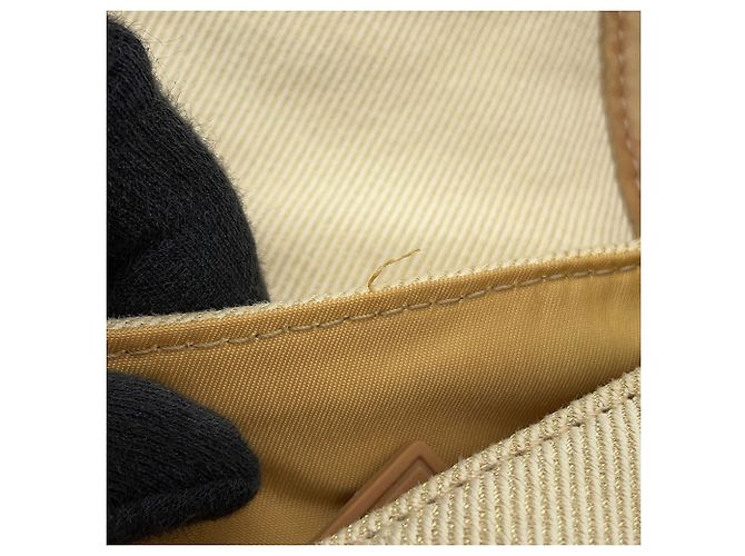 Borsa a tracolla Chanel in beige marrone e avorio Crudo - vista 11