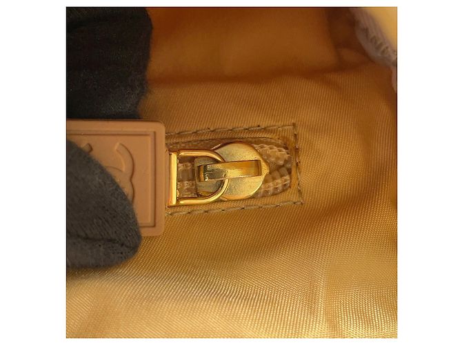 Borsa a tracolla Chanel in beige marrone e avorio Crudo - vista 13