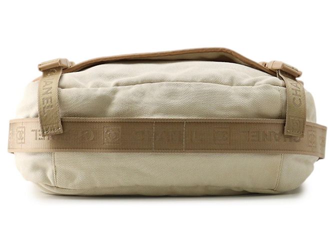 Borsa a tracolla Chanel in beige marrone e avorio Crudo - vista 3