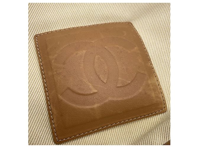 Borsa a tracolla Chanel in beige marrone e avorio Crudo - vista 7