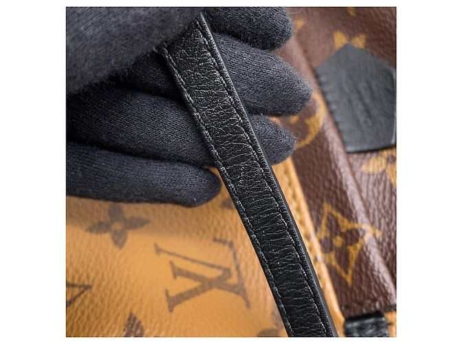 Louis Vuitton Monogram Reverse Palm Springs Mini Backpack Braun Schwarz - Ansicht 13