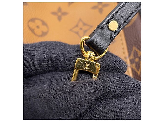 Louis Vuitton Monogram Reverse Palm Springs Mini Backpack Braun Schwarz - Ansicht 14