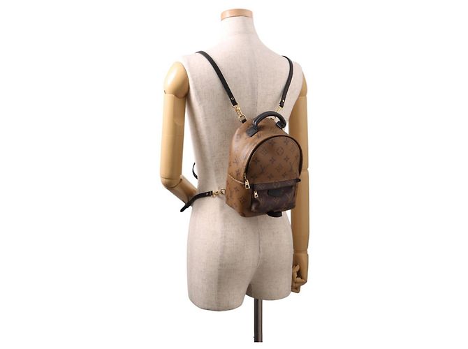 Louis Vuitton Monogram Reverse Palm Springs Mini Backpack Braun Schwarz - Ansicht 4