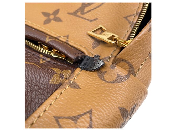 Louis Vuitton Monogram Reverse Palm Springs Mini Backpack Braun Schwarz - Ansicht 6