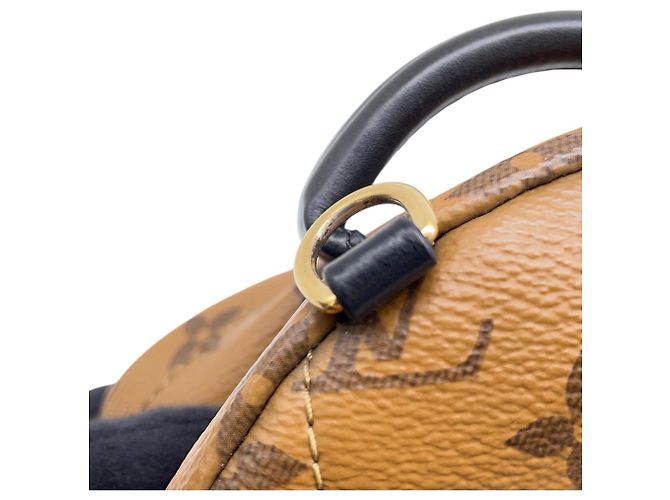 Louis Vuitton Monogram Reverse Palm Springs Mini Backpack Braun Schwarz - Ansicht 7