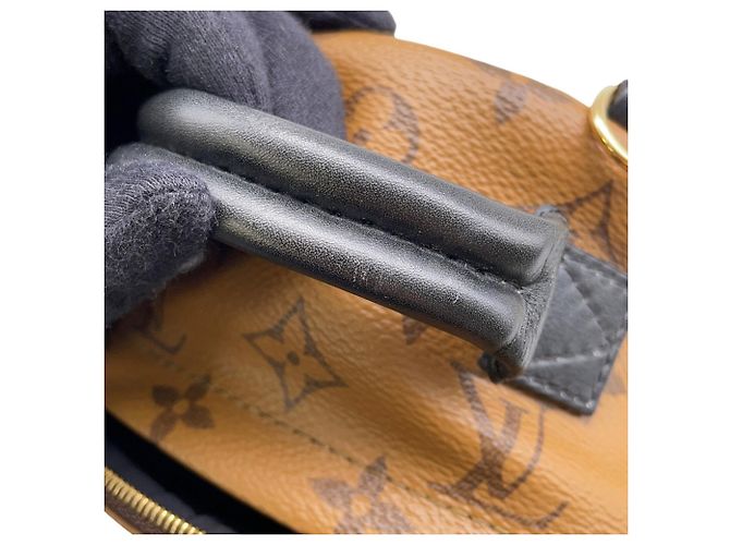 Louis Vuitton Monogram Reverse Palm Springs Mini Backpack Braun Schwarz - Ansicht 9