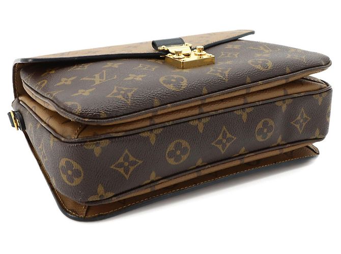 Borsa Louis Vuitton Monogram Reverse Pochette Metis MM Marrone Monogramma - vista 4
