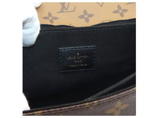 Borsa Louis Vuitton Monogram Reverse Pochette Metis MM Marrone Monogramma - vista 7