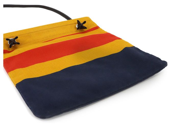 Hermès Borsa a tracolla Hermes Sac Aline MM Blu Arancione Giallo - vista 3