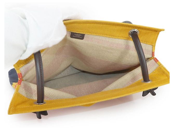 Hermès Borsa a tracolla Hermes Sac Aline MM Blu Arancione Giallo - vista 5