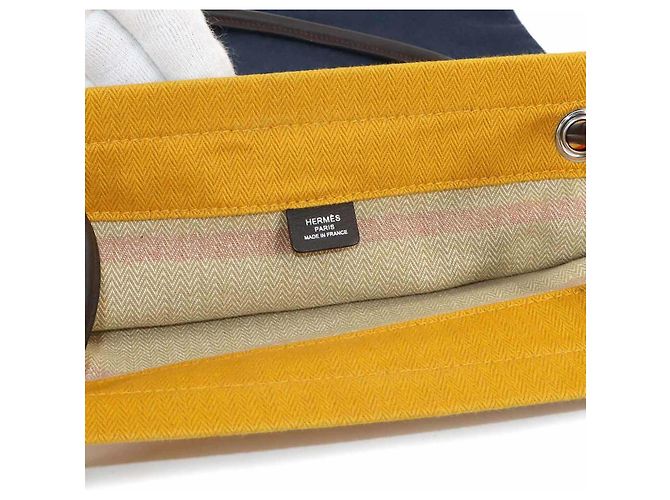Hermès Borsa a tracolla Hermes Sac Aline MM Blu Arancione Giallo - vista 6