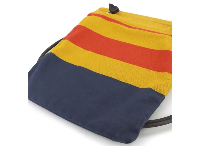 Hermès Borsa a tracolla Hermes Sac Aline MM Blu Arancione Giallo - vista 8