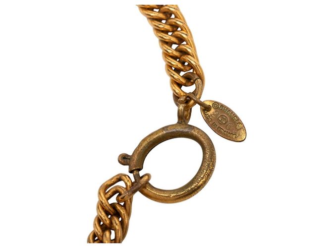Collana a catena con corona e logo Coco di Chanel D'oro - vista 5