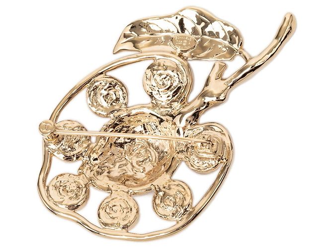 Spilla Chanel Coco Mark Bijou Motif Fruit D'oro Porpora - vista 2