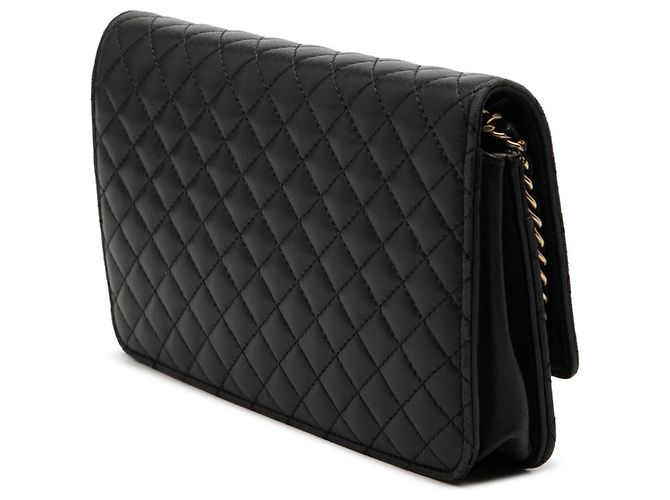 Borsa a tracolla con catena e portafoglio Chanel Coco Mark Micro Matelassé Nero - vista 2