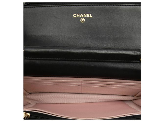 Borsa a tracolla con catena e portafoglio Chanel Coco Mark Micro Matelassé Nero - vista 4