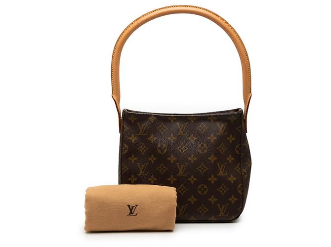 Bolso de Hombro Louis Vuitton Monogram Looping MM Castaño - vista 7