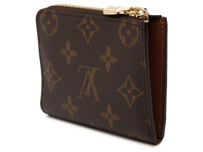 Louis Vuitton Monogram Portefeuille Noir Compact Wallet Castaño - vista 2