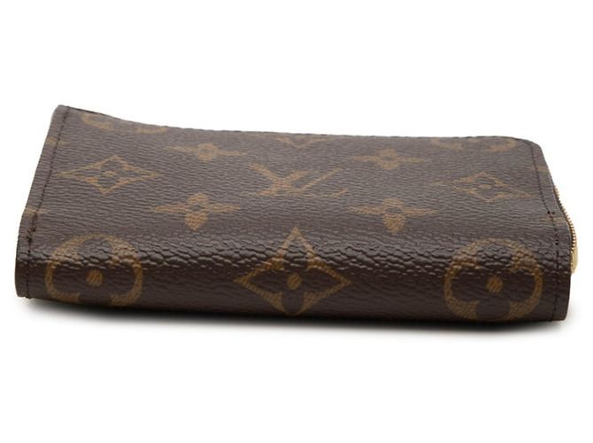 Louis Vuitton Monogram Portefeuille Noir Compact Wallet Castaño - vista 3