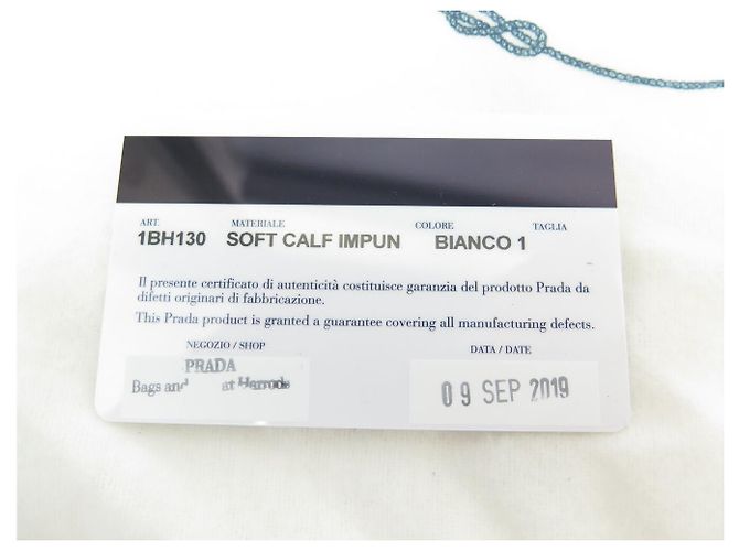 NUOBA BORSA PRADA DIAGRAMME CAMERA 1BH130 PELLE BIANCA A TRACCOLLA Bianco - Ansicht 12