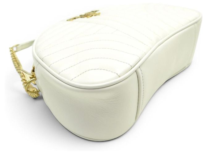 NUOBA BORSA PRADA DIAGRAMME CAMERA 1BH130 PELLE BIANCA A TRACCOLLA Bianco - Ansicht 3