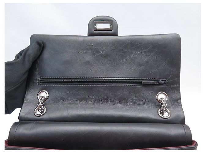 NUOVA BORSA CHANEL GRANDE 2.55 SPACE CHARMS PELLE MATELASSÉ TRACULLA Nero - vista 11