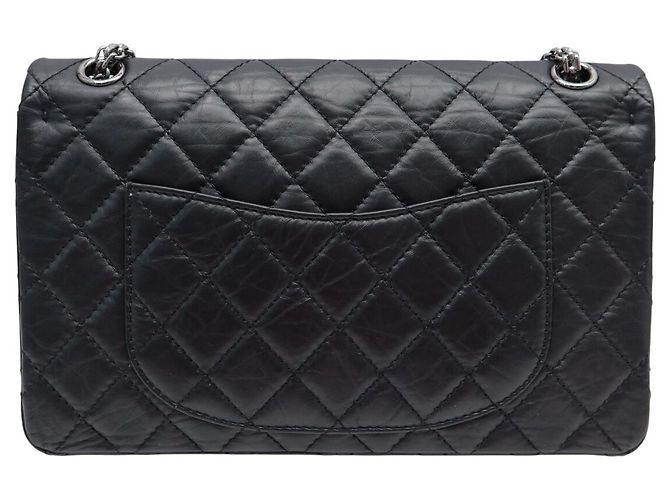 NUOVA BORSA CHANEL GRANDE 2.55 SPACE CHARMS PELLE MATELASSÉ TRACULLA Nero - vista 2