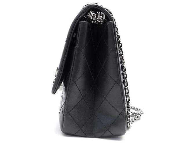 NUOVA BORSA CHANEL GRANDE 2.55 SPACE CHARMS PELLE MATELASSÉ TRACULLA Nero - vista 4