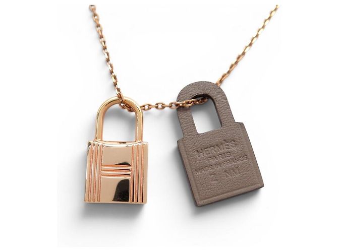 Hermès NEU HERMES O'KELLY PM HALTERSCHMUCK H078852CD18 AUS ETOUPE LEDER Golden - Ansicht 2