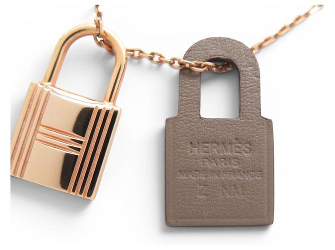 Hermès NEU HERMES O'KELLY PM HALTERSCHMUCK H078852CD18 AUS ETOUPE LEDER Golden - Ansicht 3