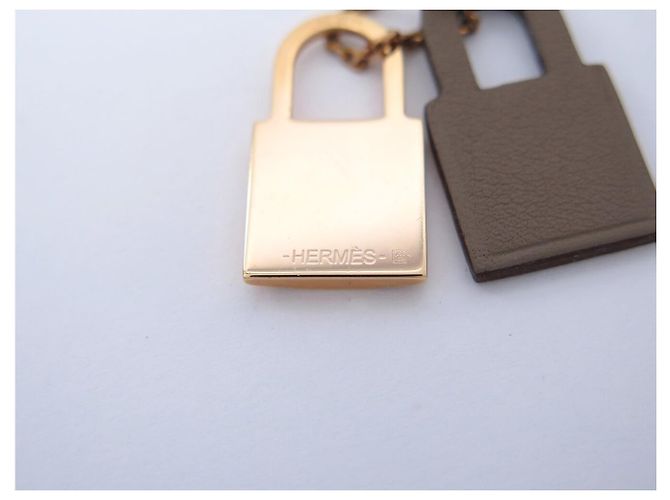 Hermès NEU HERMES O'KELLY PM HALTERSCHMUCK H078852CD18 AUS ETOUPE LEDER Golden - Ansicht 5