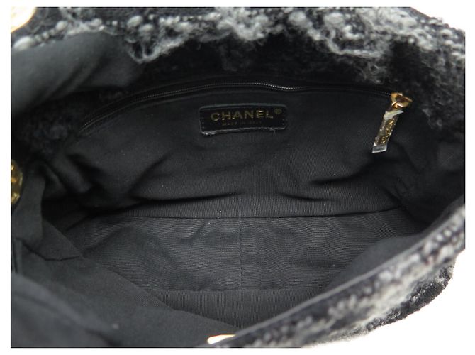 BOLSO CHANEL 19 MEDIUM AS3612 TWEED AZUL MARINO - vista 11