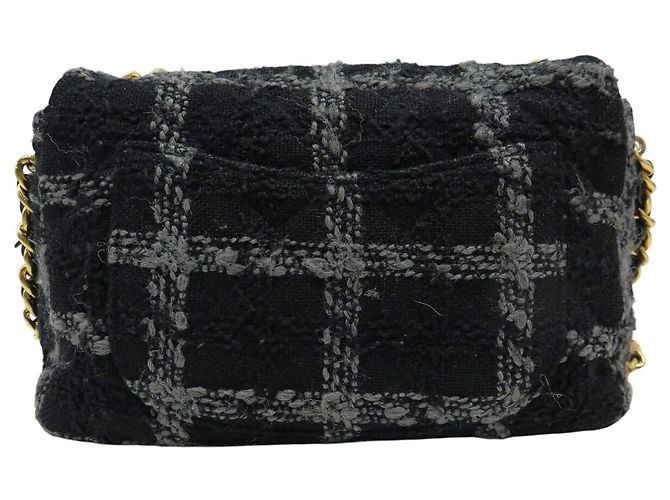 BOLSO CHANEL 19 MEDIUM AS3612 TWEED AZUL MARINO - vista 2