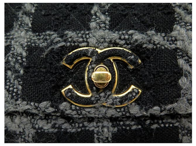 BOLSO CHANEL 19 MEDIUM AS3612 TWEED AZUL MARINO - vista 8