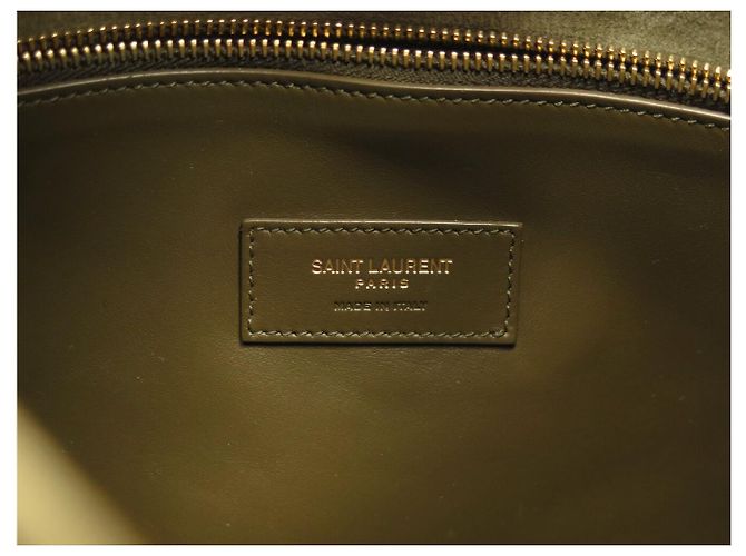 NUOVA BORSA SAINT LAURENT 5 À 7 LARGE 753837 PELLE SCAMOSCIATA KHAKI HOBO BAG Cachi - vista 9