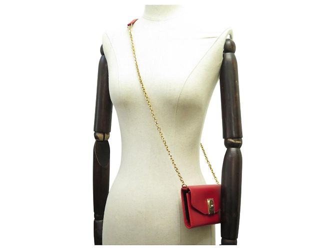 Céline NOVA MINI BOLSA DE MÃO CELINE POCHETTE TELEFONE C 10C543BLJ.27ED BOLSA DE COURO Vermelho - vista 5