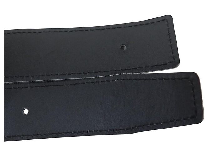 Autre Marque T95 BELT LOOP COMPATIBLE WITH HERMES 32MM BUCKLE IN BLACK CROCODILE LEATHER - view 5