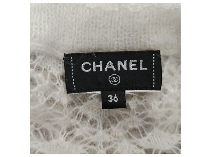 Timeless Abito midi in pizzo bicolore Chanel in lana nera Multicolore - view 4