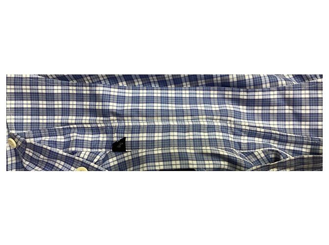 Tom Ford Karo-Hemd mit Knöpfen aus hellblauer Baumwolle Python drucken - Ansicht 7