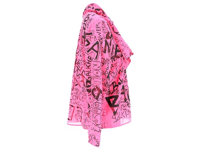 Balenciaga Graffiti Schalbluse aus rosa Polyester Pink - Ansicht 4