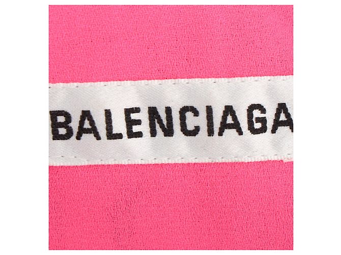 Balenciaga Graffiti Schalbluse aus rosa Polyester Pink - Ansicht 5