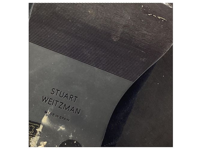 Stuart Weitzman Lowland Bold Boots in Black Suede - view 9