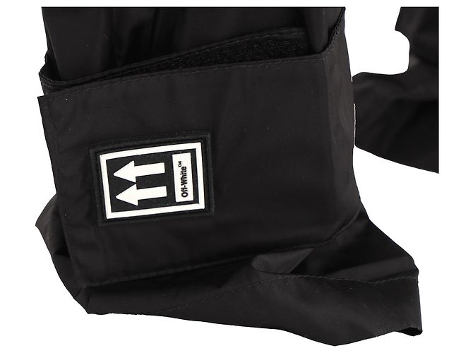 Off White Off-White Ankle Strap Drawstring Track Pants in Black Polyamide - view 7